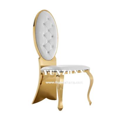 Китай Мода Рыбьи хвосты Ноги Свадебный стул Золото Нержавеющая сталь Кристальная кнопка Банкетный стул для гостиницы Роскошный ресторан продается
