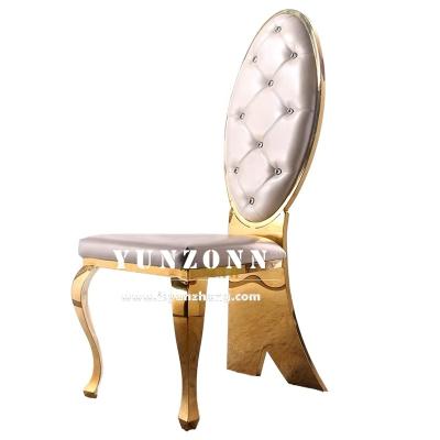 Китай Мода Рыбьи хвосты Ноги Свадебный стул Золото Нержавеющая сталь Кристальная кнопка Банкетный стул для гостиницы Роскошный ресторан продается
