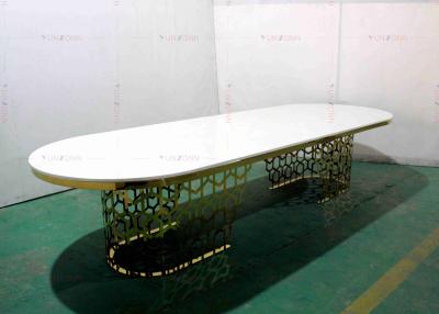 中国 現代贅沢で大きく頑丈な宴会様式のダイニング テーブルMDF OEM 4000X1200X750mm 販売のため