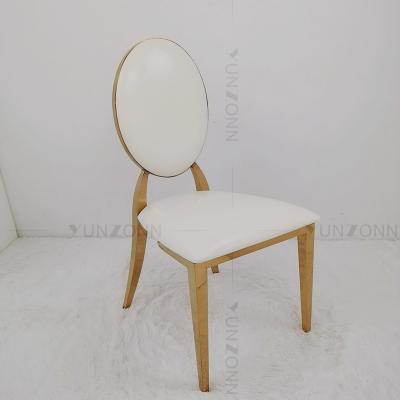 China Gold Stainless Steel Wedding Chairs Royal Wedding Chair Rentals W49xD53xH94cm for sale