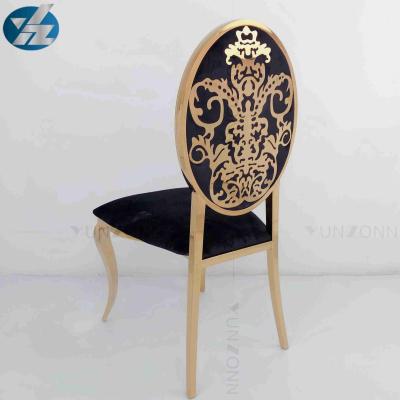 China Traditional Stainless Steel Stackable Event Chairs Round Back Rental W50xD65xH92cm for sale