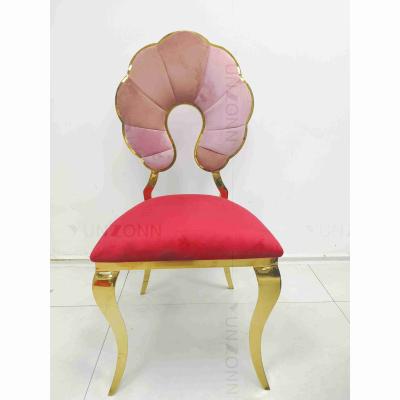 China Hot-Sale New Fashion Colorful Chair with Could back design Stackable For Banquet for sale