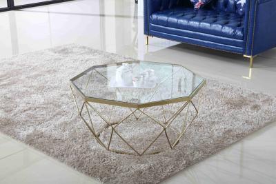 China Stainless Steel Modern Glass Coffee Tables Stylish Tea Table Living Packing Pearl Room for sale