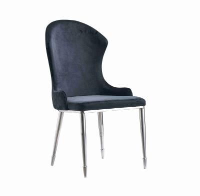 China Modern Baroque Polished Stainless Steel Dining Chair Home Hotel for sale
