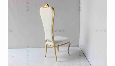 China High Back Golden Bride And Groom Chair Elegant Wedding Banquet Chair for sale