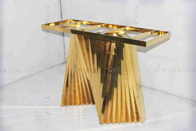 Chine Tableau latéral plaqué par or de marbre creux de modèle de sortie découpant des meubles de rangement de conception à vendre