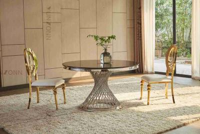 China Pequeña mesa de comedor redonda de la base bonita de la cintura para los muebles de 4 familias en venta