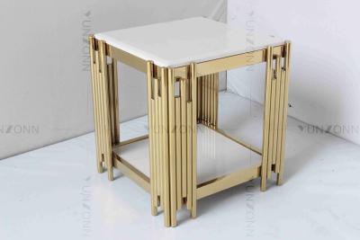 中国 不規則なストリップの小さいコンソール テーブルの簡単な現代鉄のステンレス鋼 フレーム 販売のため