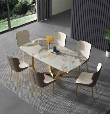China Bright Modern Rectangular Dining Tables Italian Simple Home Rectangle Breakfast Table Set for sale