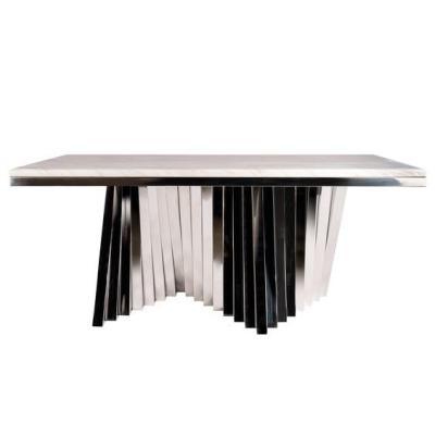 China Los SS basan las mesas de comedor modernas de lujo glosan la mesa de comedor de cristal fijada para 4 en venta