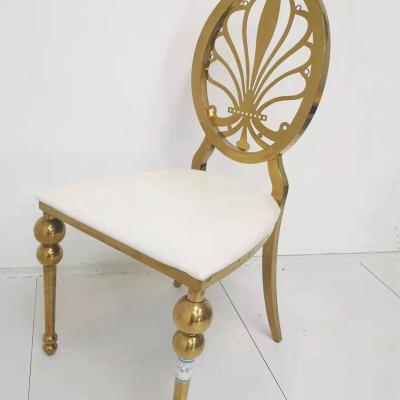 China High end modern luxury gold dining chair for hotel banquet room for sale