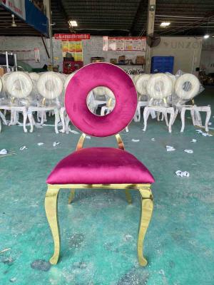 China Round Back Dining Chairs Special Design Stackable Function Banquet Chairs for sale