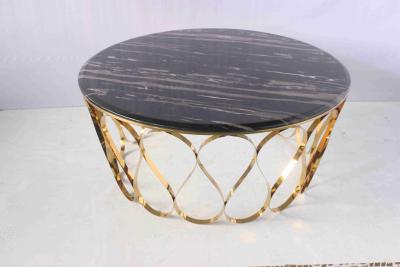 China Luxury Side Table Set Coffee Table Center Table With Marble Top Living Room for sale