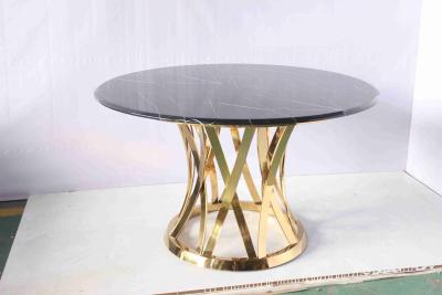 China Round Luxury Center Table Side Table With Marble Top for sale