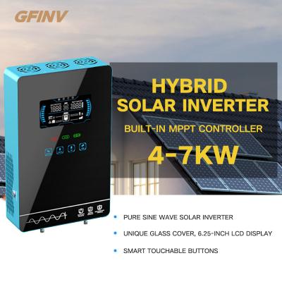 Κίνα 230V καθαρός ηλιακός μετατροπέας κυμάτων sinus MPPT On Off Grid Ηλιακός μετατροπέας 6500W προς πώληση