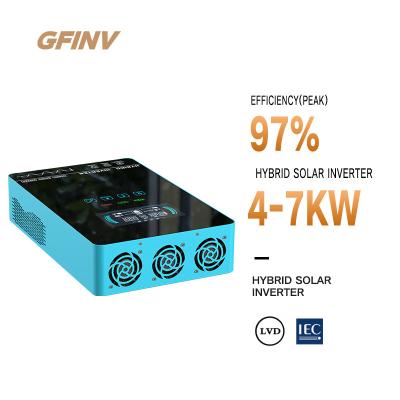 China Wireless IP65 Rated On Grid Power Inverter 6kw Solar Inverter Wifi Monitoring for sale