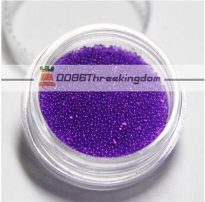China Purple Micro Glass Beads , Customize Manicure Glass Microbeads for sale