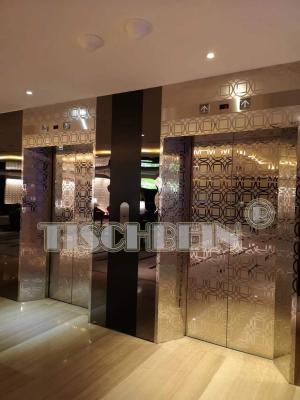 China elevador de pasajeros clasificado fuego 1.75m/s de la puerta del fotosensor 450-2500kg con el código EN81 de la sala de máquinas para el Bld residencial del hotel en venta