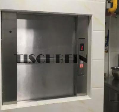 China 100kg 200kg 0,4 m/s velocidad comercial ventana tipo PLC Control montaplatos elevador de transporte de alimentos para café Bar lavandería en venta