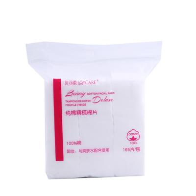 China Square Organic Cotton Face Pads Strong Absorbent  For Makeup Remover for sale