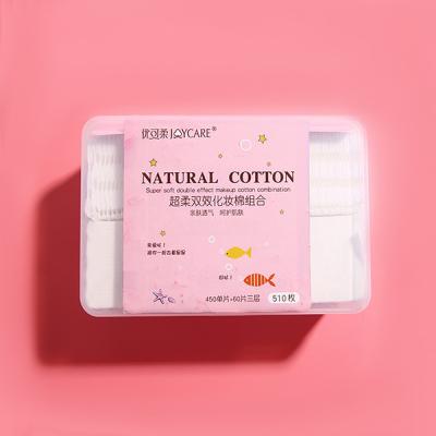 中国 毎日のクリーニングの円形の顔の綿、5つの層の綿パッドの人間性の設計サイズ 販売のため