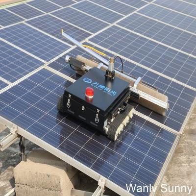 China WLS-7 Solar Panel Cleaning Robot with Lithium Battery and 1100 mm Width Rolling Brush for sale
