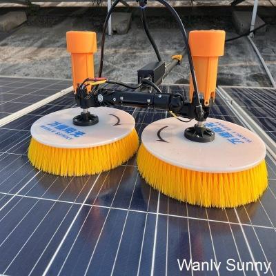 China Solar Power Plant Maintenance Automation Double-Head Spin Washing Brush in Wuxi City for sale
