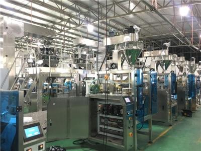 China Auto pouch packing machine with full automatic 10 heads weigher high 99% accuracy sugar filling sachet pillow bag seal for sale