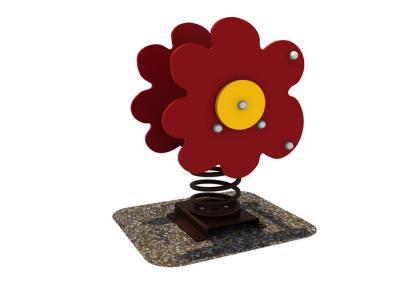 China 2016 Imported PE Spring Rider In Flower Shape  With Galvanized Steel for Children in Red color for sale