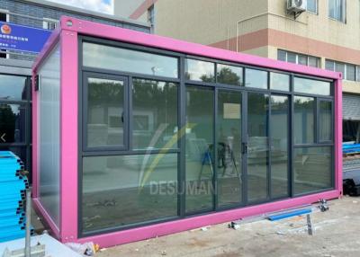 China Labor Camp Glass Curtain Wall Detachable Container House for sale