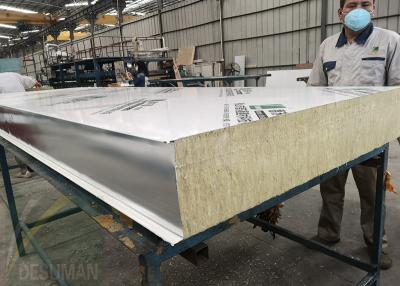 China Prefabricated Building PPGI Rock Wool Foam Sandwich Panel for sale