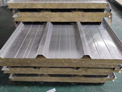 China Building Material 50mm Stainless Steel Rock Wool Sandwich Panel for sale