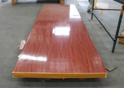 China Wooden Color Metal Surface 950mm Width Wall EPS Sandwich Panel for sale