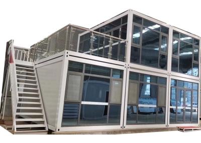 China prefab Glass Wall Luxury Flat Pack Container House for sale