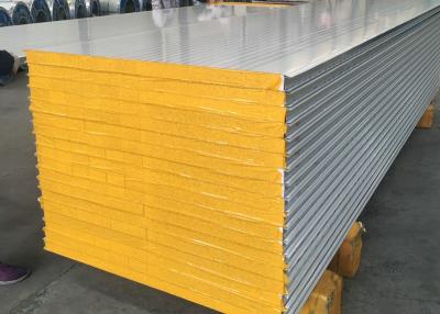 China 150mm RAL color Silica Rock Wool Sandwich Panel for sale