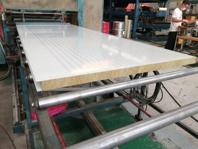 China 200mm Thickness Rock Wool Sandwich Panel For Fireproof Clean Room Wall for sale