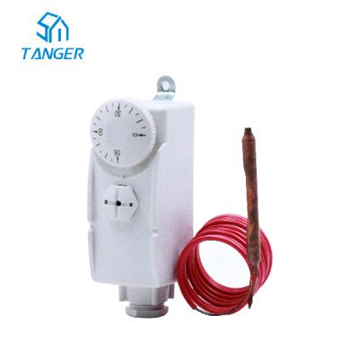 China Capillary Hot Water Pipe Thermostat With Adjustable Differential Electronic 16A 250V for sale