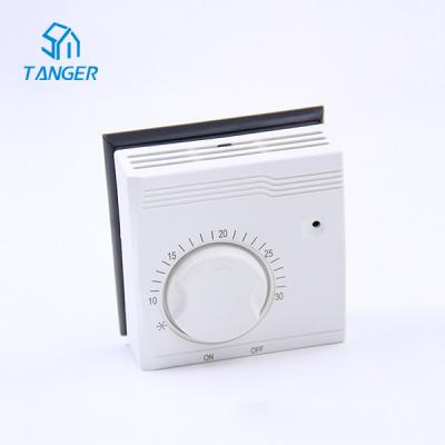 China Indoor mechanical Room Thermostat With On Off Switch 5 To 30 Degrees 10A Resistive Load for sale