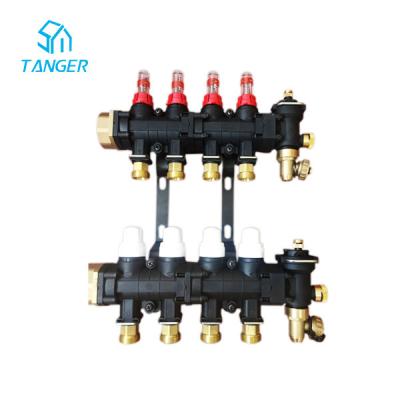 China 8 Port 10 Port 12 Port 4 Zone Underfloor Heating Manifold Actuator Hydronic for sale