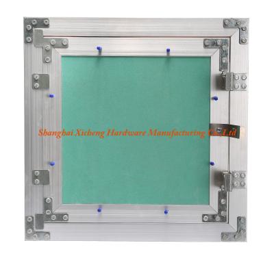 China Light Aluminum Frame Access Panel With Green Plasterboard  Low Height Special Push Lock for sale