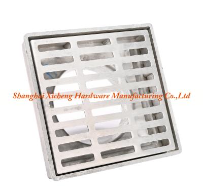 China Aluminum Metal  Square Floor Drain Cover ISO9001 Certificate Floor Drainer Strainer for sale
