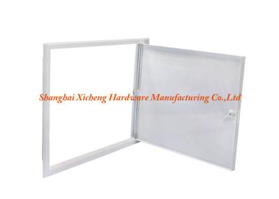 China White Powder Coated Metal Ceiling Access Panels With Blue Plastic Key Smooth Frame Trapdoor for sale