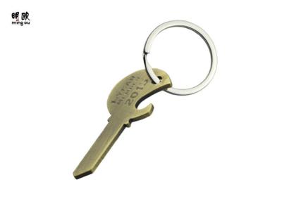 China Antique Key Shaped Metal Bottle Opener Key Chain Bronze Body For Company Advertisement for sale
