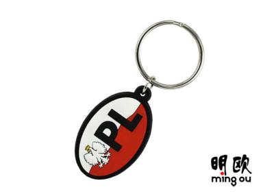 China Souvenir Gifts Custom Soft PVC Keyrings Picture Printed Oval Shaped for sale