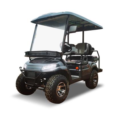 China Carro de golf eléctrico de aluminio con batería de 2 + 2 asientos, aprobado por CE, fabricado en China, carro de Golf todoterreno, Buggy de Golf de caza en venta