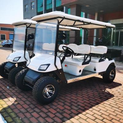 China Customizable color 4-seater EV lithium lead aic battery golf buggy cart rainproof curtain for hotel farm garden club for sale