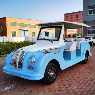 China 8 Seats Sightseeing 48v Lithium Golf Cart Classic Electric Golf Cart Buggy Aqua Blue for sale