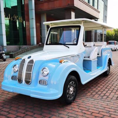 China ODM blauwe elektrische klassieke golfkartrolley 20 mph 48V Te koop