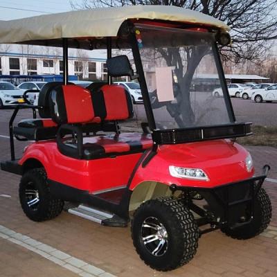 China Lithium Battery Powered 4 Seater Golf Cart Off Road Wheels 4x4 60V 25mph for sale