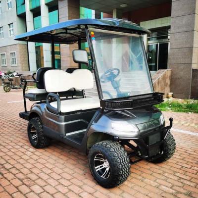 China Black Free ODM OEM 4 Seater 4 Wheel Drive Golf Cart LED Lighting for sale